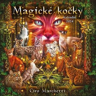 Kalendár nástenný: Magické kočky - nástěnný kalendář 2024 - Llewellyn's 2024 Magical Mystical Cats Calendar - Ciro Marchetti