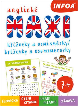 Kniha: Maxi anglické křížovky a osmisměrky/krížovky a osemsmerovky - 7+ - 1. vydanie