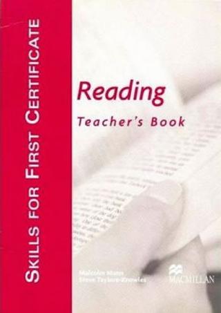 Kniha: Skills for First Certificate Reading Teacher Book - 1. vydanie - Malcolm Mann