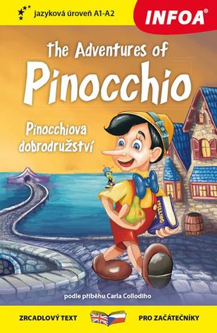 Kniha: The Adventures of Pinocchio/Pinocchiova dobrodružství - zrcadlový text pro začátečníky