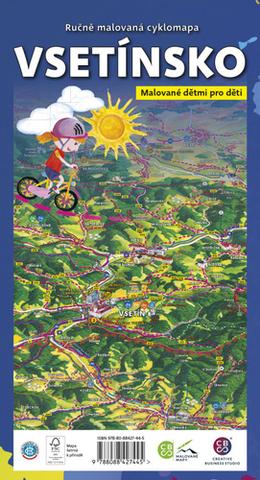 Skladaná mapa: Ručně malovaná cyklomapa Vsetínsko - Malované dětmi pro děti