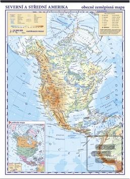 fyzická mapa severní ameriky Nástenná mapa Severní Amerika fyzická školní mapa nástěnná mapa  fyzická mapa severní ameriky