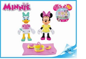 Hračka: Minnie a Daisy figurky kloubové 8cm - 2ks s piknikovými doplňky v krabičce