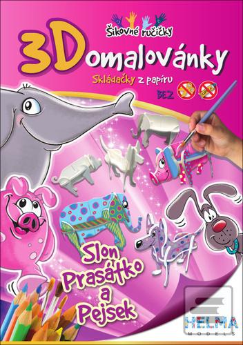 3D omalovánky Slon, pras…