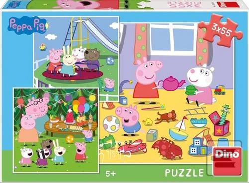 Puzzle 3x55 Peppa Pig na…