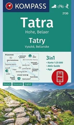 Skladaná mapa: Vysoké Tatry, Belianske Tatry 2130 1:25 000