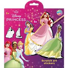 Kniha: Vyškrabávací obrázky Disney Princezny - samolepky 5 ks