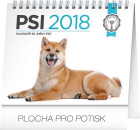 Kalendár stolný: Psi - stolní kalendář 2018 - se jmény psů