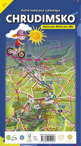 Skladaná mapa: Ručně malovaná cyklomapa Kladensko - Malované dětmi pro děti
