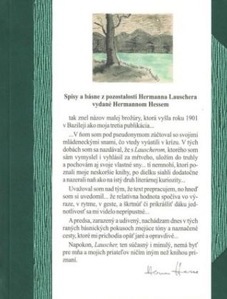 Kniha: Spisy a básne z pozostalosti Hermanna Lauschera vydané Hermannom Hessem - Hermann Hesse
