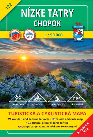 Skladaná mapa: Nízke Tatry, Chopok 1 : 50 000 - 122 Turistická mapa - 9. vydanie