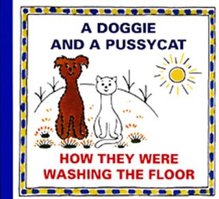 Kniha: A Doggie and a Pussycat - How they were washing the Floor - 1. vydanie - Josef Čapek