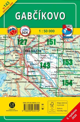 Doplnk. tovar: Gabčíkovo - turistická a cyklistická mapa - 5.vydanie 2020 - 130 Turistická a cyklistická mapa - 5. vydanie