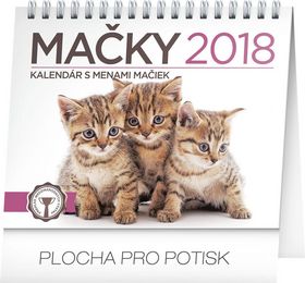 Kalendár stolný: Mačky - stolný kalendár 2018 - s menami mačiek