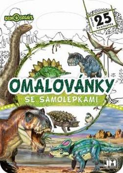 Kniha : Omalovánky se samolepkami Dinosauři