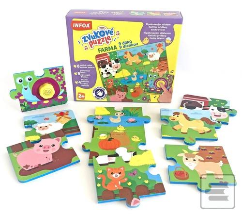 Zvukové puzzle Farma 9 d…