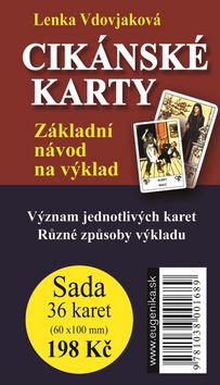 Karty: Cikánské karty - Základní návod na výklad + sada 36 karet - Lenka Vdovjaková