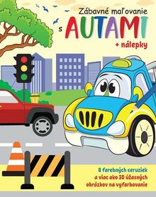 Kniha: Zábavné maľovanie s autami + nálepky a farbičky