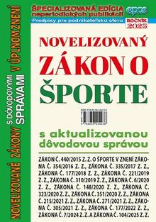 Kniha: Novelizovaný zákon o športe s aktualizovanou dôvodovou správou (NZ 9/2025)