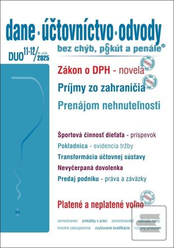 Kniha: DUO 11-12/2025 – Dane, účtovníctvo, odvody bez chýb, pokút a penále