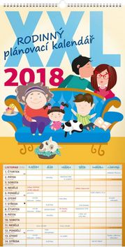Kalendár nástenný: Rodinný plánovací XXL - nástěnný kalendář 2018