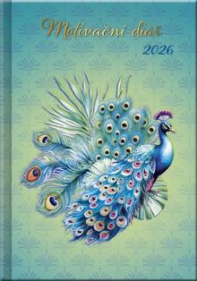 Knižný diár: Motivační diář 2026 Páv