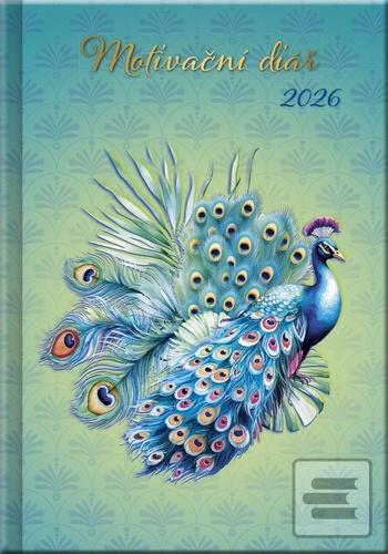 Knižný diár: Motivační diář 2026 Páv