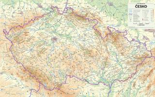 Nástenná mapa: Česko - nástěnná mapa 1:500 000