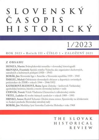 Doplnk. tovar: Slovenský časopis historický  1 / 2023 - 1. vydanie