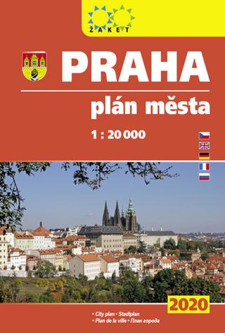 Knižná mapa: Praha plán města 1:20T knižní 2020