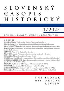 Kniha: Slovenský časopis historický  1 / 2025 - 1. vydanie - Kolektív autorov