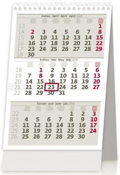 Kalendár stolný: MINI tříměsíční kalendář - stolní kalendář 2018