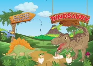 Kniha: Dinosaury - Viac než 500 nálepiek , 8 obrázkov na ozdobenie, 8 strán maľovaniek - špirálová väzba