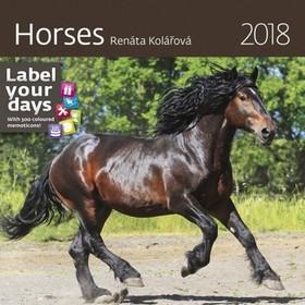 Kalendár nástenný: Horses - nástěnný kalendář 2018