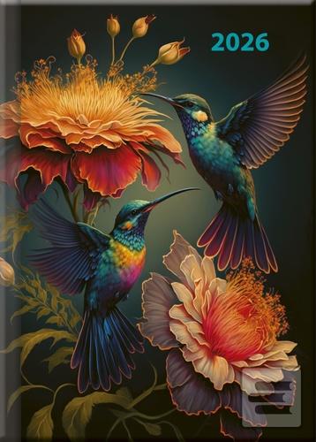 Knižný diár: Praktik denní diář 2026 Kolibříci