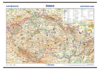 Nástenná mapa: Česko Vlastivědná mapa