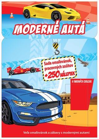 Kniha: Moderné autá - Veľa omaľovánok a zábavy s modernými autami