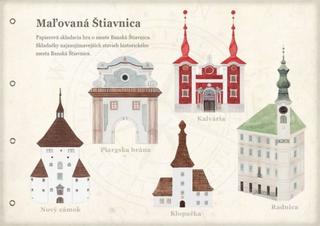 Kniha: Maľovaná Štiavnica - 3D papierové skladačky o meste Banská Štiavnica - 1. vydanie