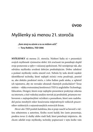 Ukážka z knihy Hovor ako TED  -  Autorsky chránený materiál © Albatros Media