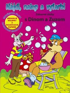 Kniha: Zábavné úlohy s Dinom a Zuzom - Nájdi, nalep a vyfarbi