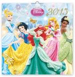 Kalendár nástenný: W. Disney Princezny - nástěnný kalendář 2015 - poznámkový kalendář