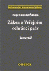 Kniha: Zákon o Veřejném ochránci práv, Komentár - Vladimír Sládeček
