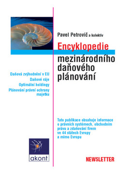 Kniha: Encyklopedie mezinár.daň.plán. - Pavel Petrovič