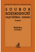 Kniha: Soubor rozhodnutí Nejvyššího soudu sv.4 - František Balák