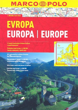 Knižná mapa: Evropa 1:800 000 - S trasami lemovanými krásnou krajinou a pamětihodnostmi