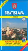 Skladaná mapa: Bratislava 1:15 000 - Mapa mesta s mapou okolia 1:50 000 - autor neuvedený