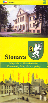 Skladaná mapa: Stonava - AAA mapa obce - (žlutá)