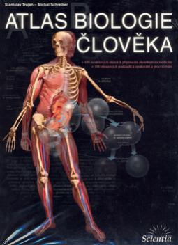 Kniha: Atlas biologie člověka - +430 otázek k přijímacím zk. na medicínu + 100 obrazových podkladů k opak. - Stanislav Trojan, Michal Schrieber