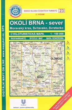 Skladaná mapa: KČTC 23 Okolí Brna sever - Moravský kras, Svitavsko, Svratecko