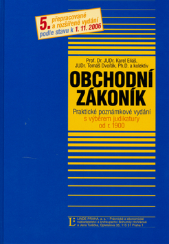 Kniha: Obchodní zákoník - Praktické poznamkové vydání - Karel Eliáš